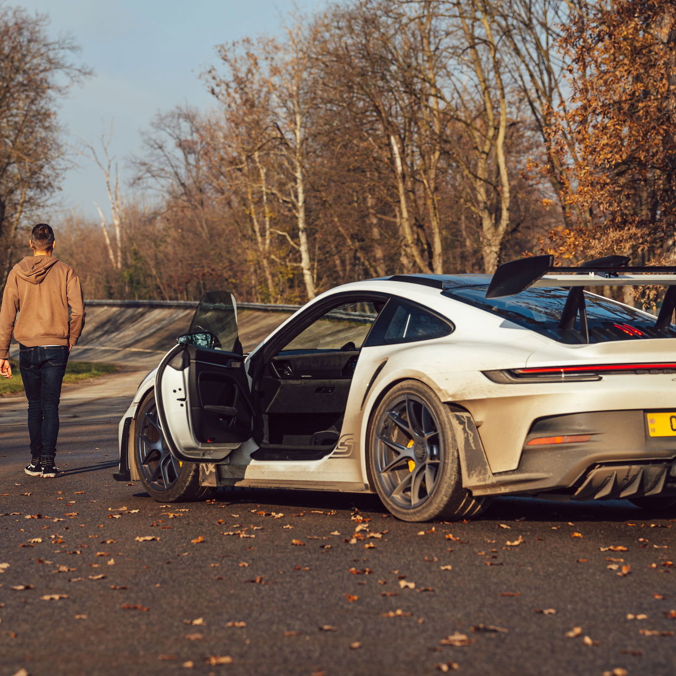 Porsche 911 GT3 RS parked up on the Monza oval