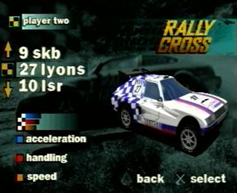 Rally Cross relied on fictional cars for its lineup