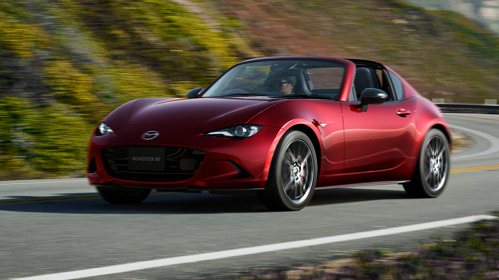 2024 Mazda MX-5, front, driving, Soul Red Crystal