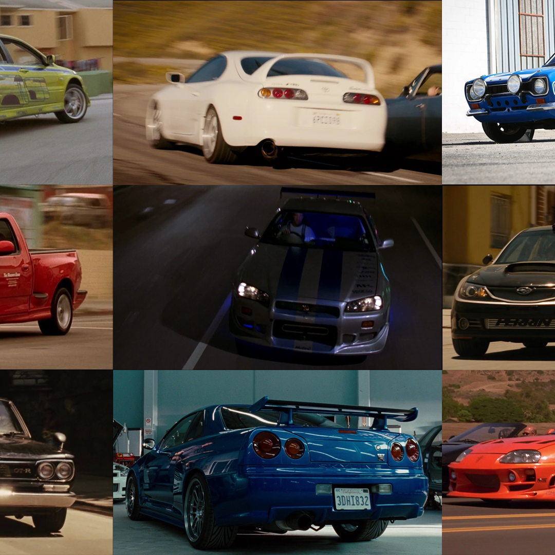 Every Car Brian O'Conner Drives In Fast \u0026 Furious, Ranked | Feature |  CarThrottle, image size:1080x1080