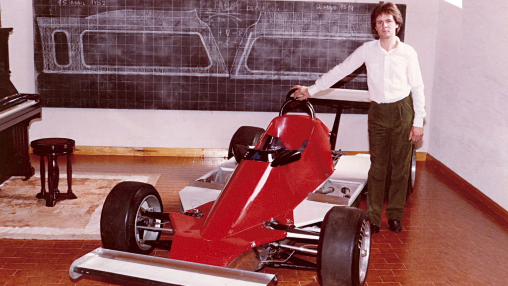 Horacio Pagani and his F2 car