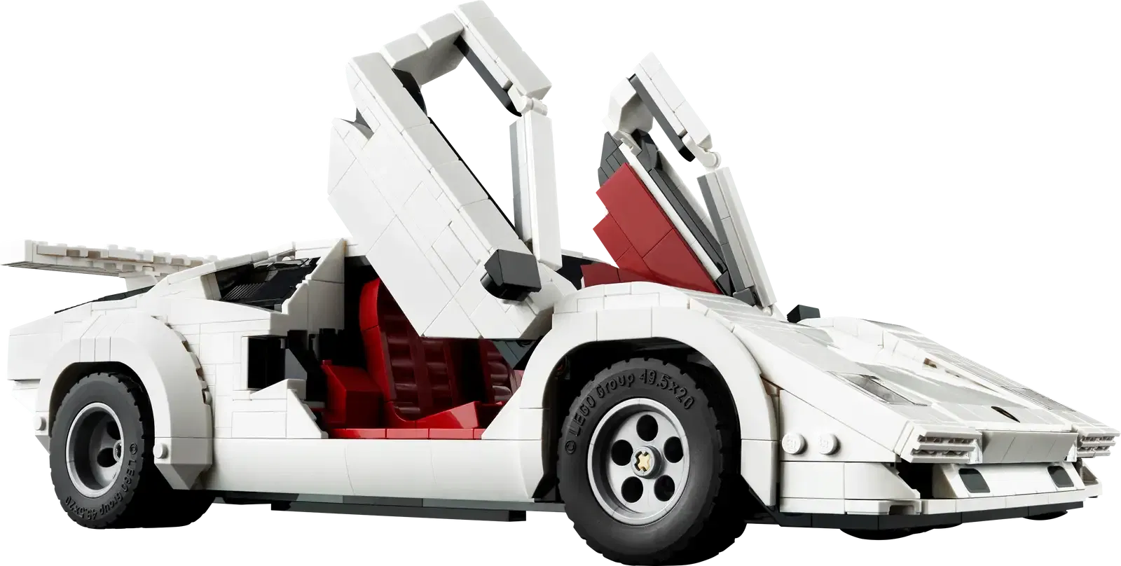 Lego Icons Lamborghini Countach - side, doors open
