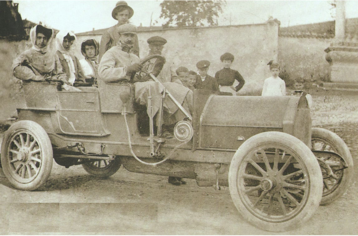 Giuseppe Merosi behind the wheel of an A.L.F.A 24 HP