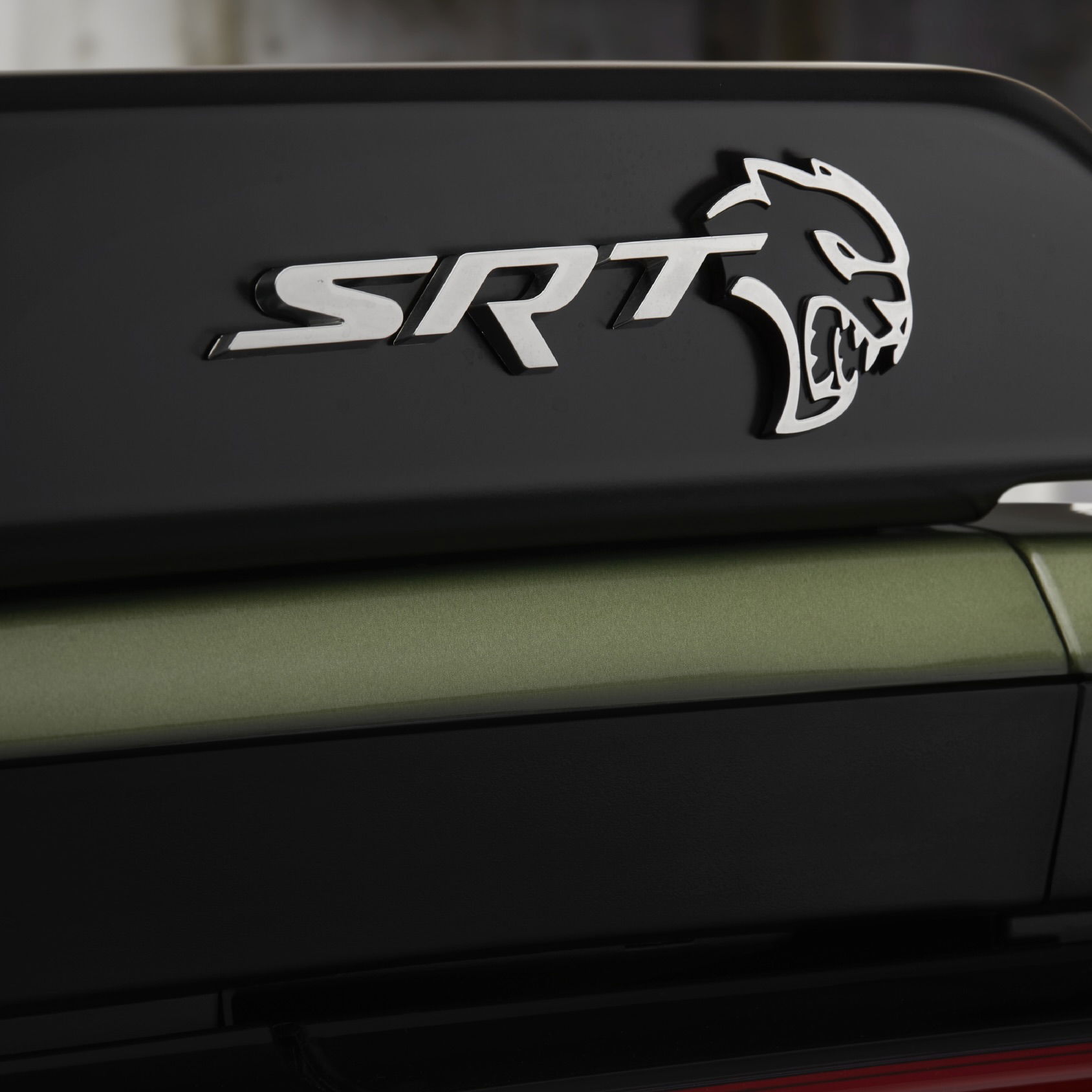 SRT logo on a 2023 Dodge Challenger