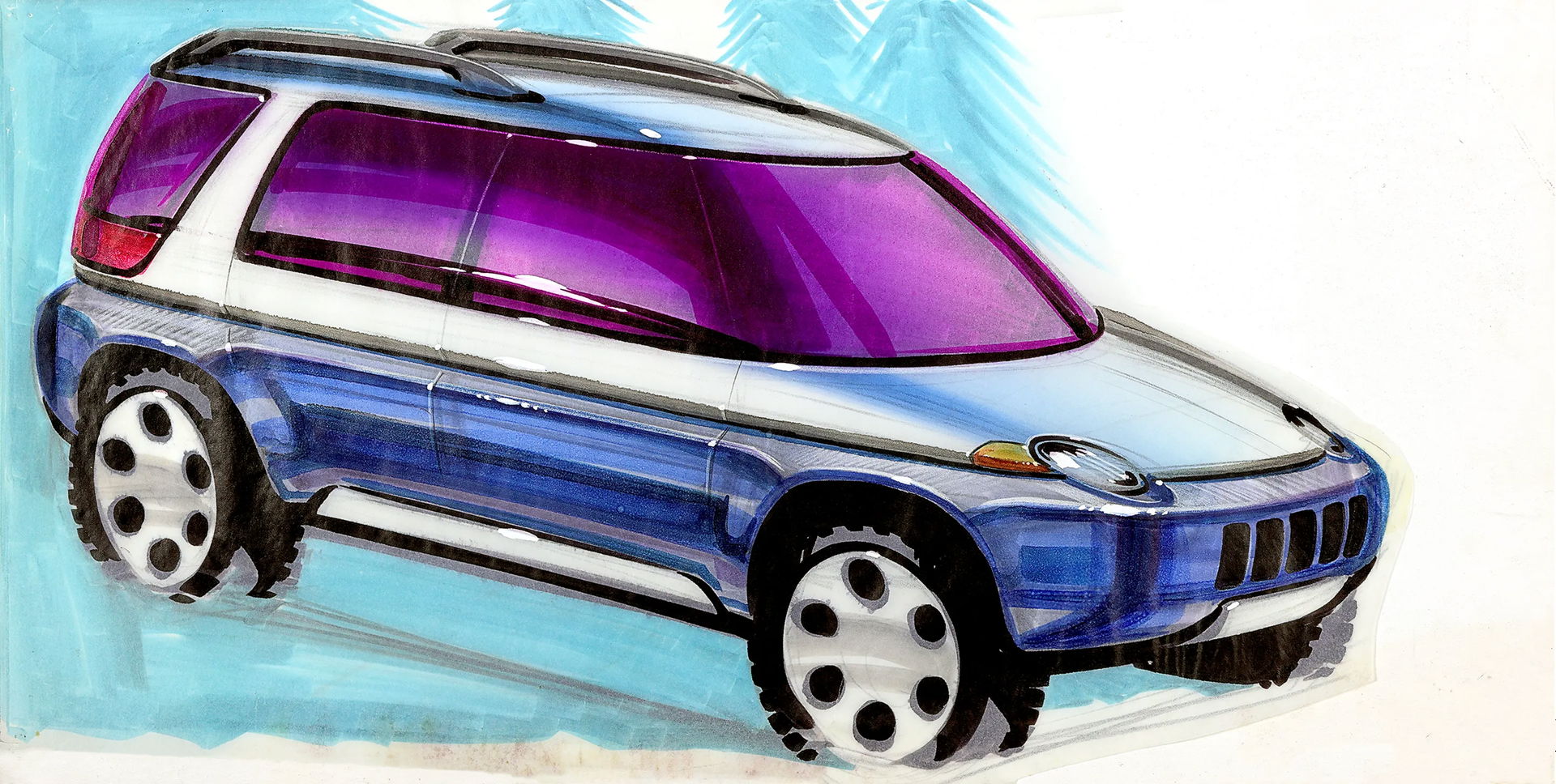 Honda CR-V first generation design sketch