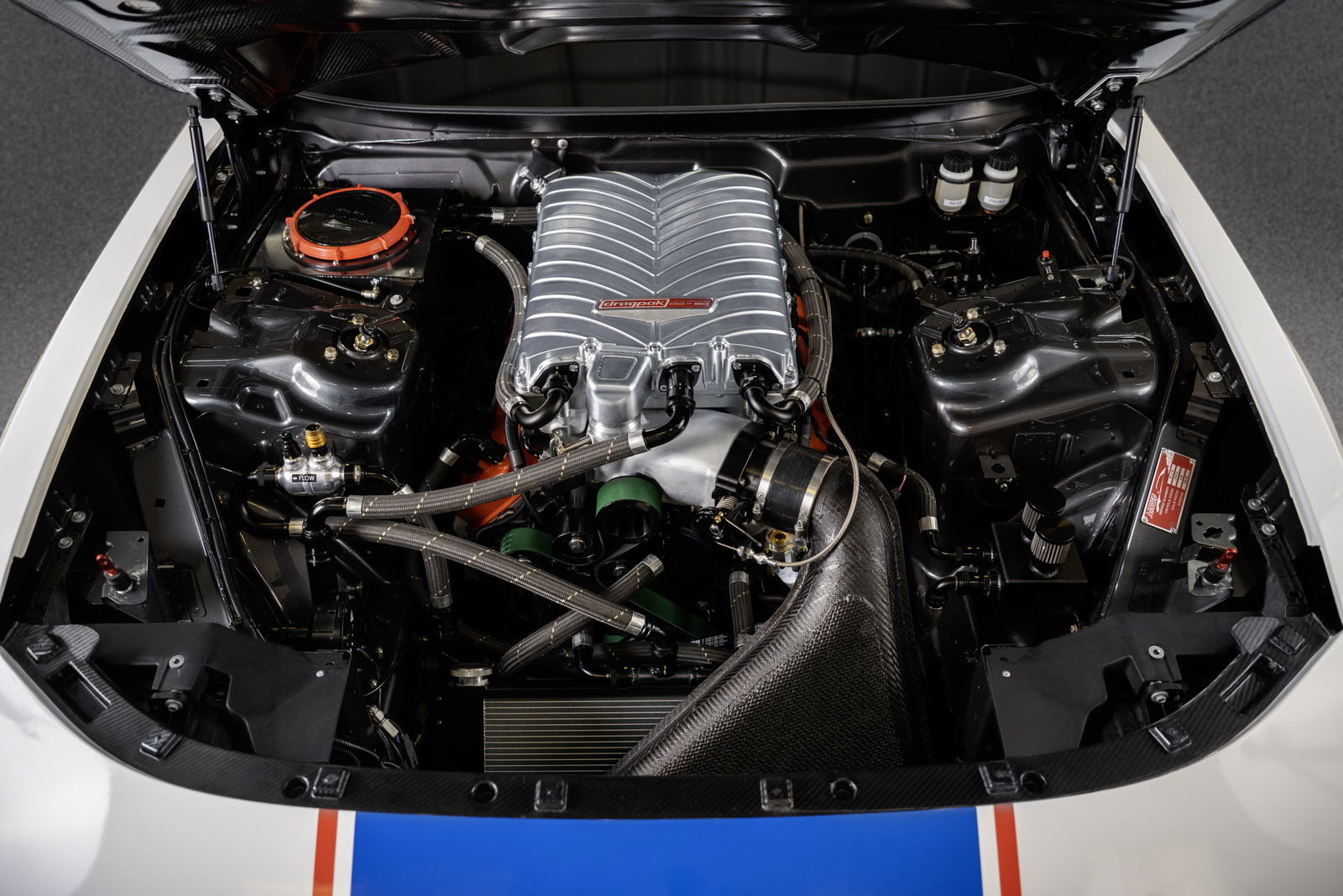 Dodge Charger Hustle Stuff Drag Pak - engine bay