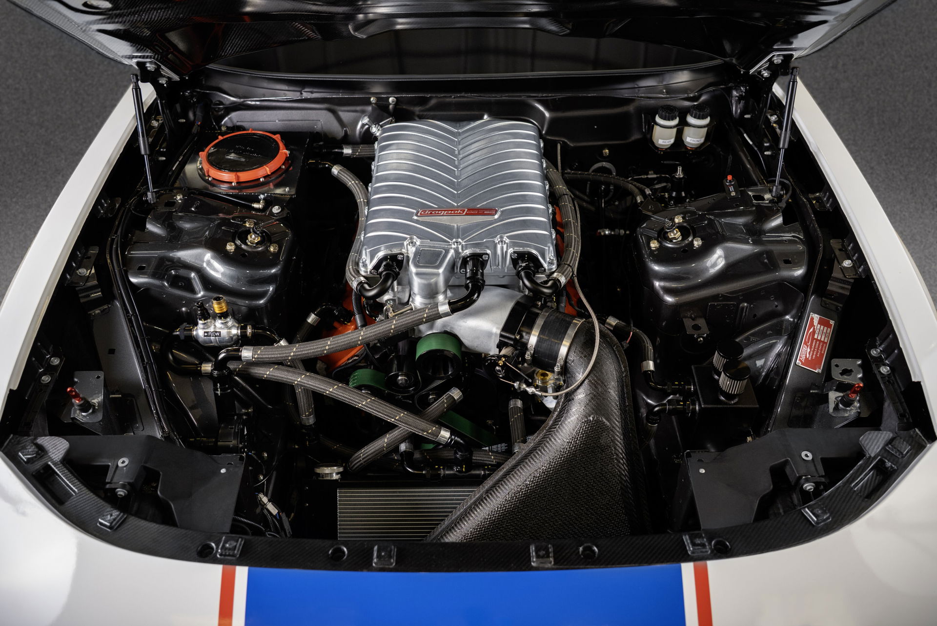 Dodge Charger Hustle Stuff Drag Pak - engine bay