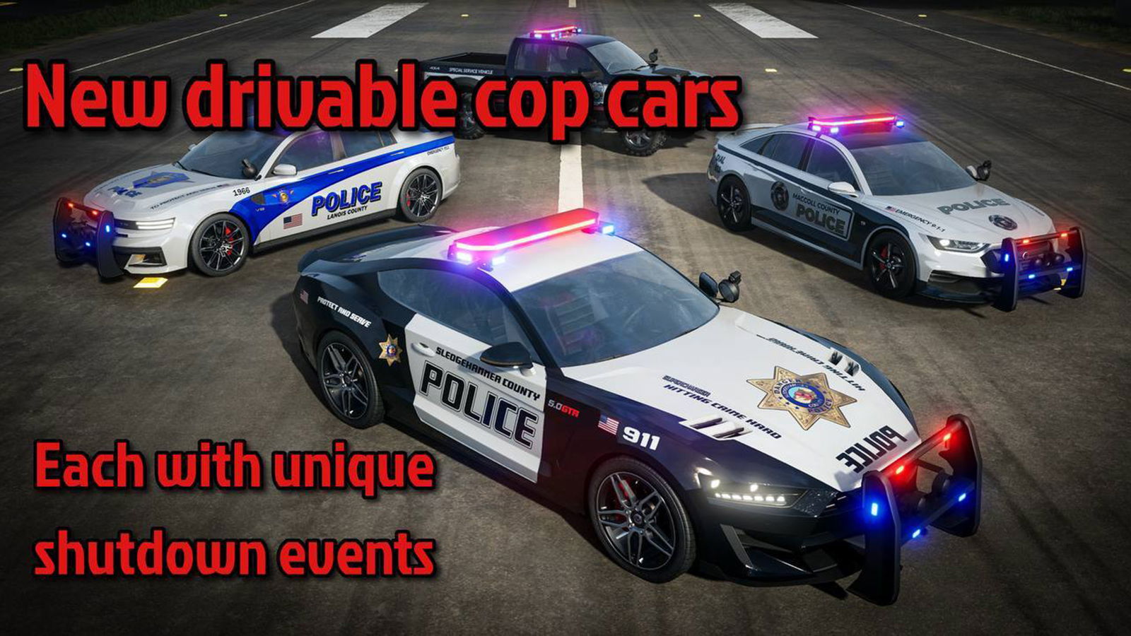 Free Wreckreation Update Brings Driveable Police Cars