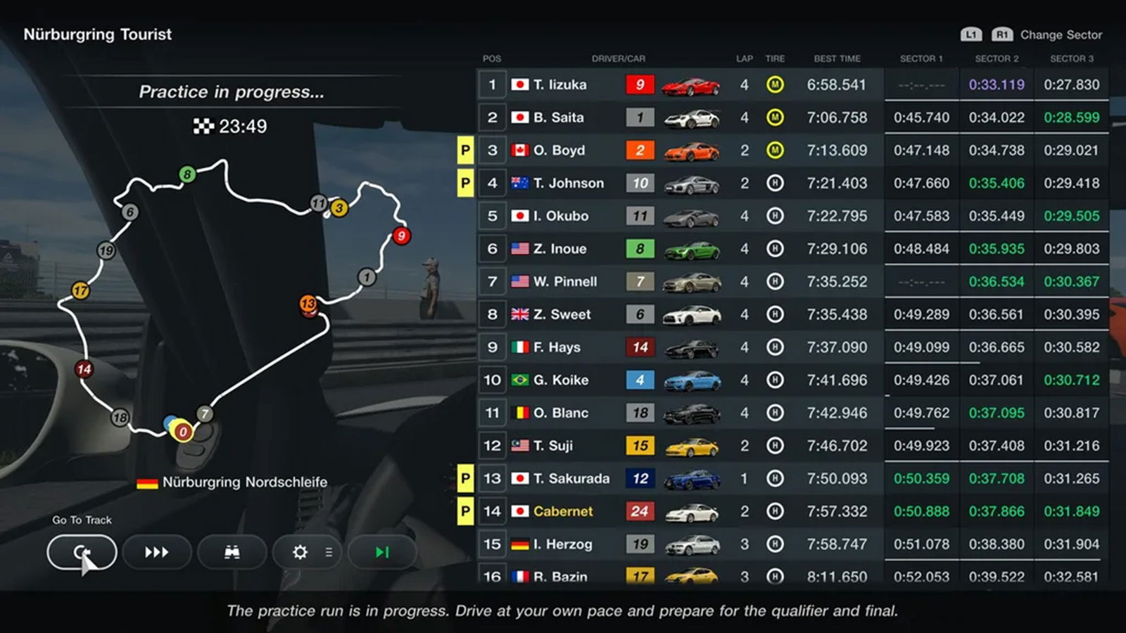 Gran Turismo 7 Power Pack, practice session