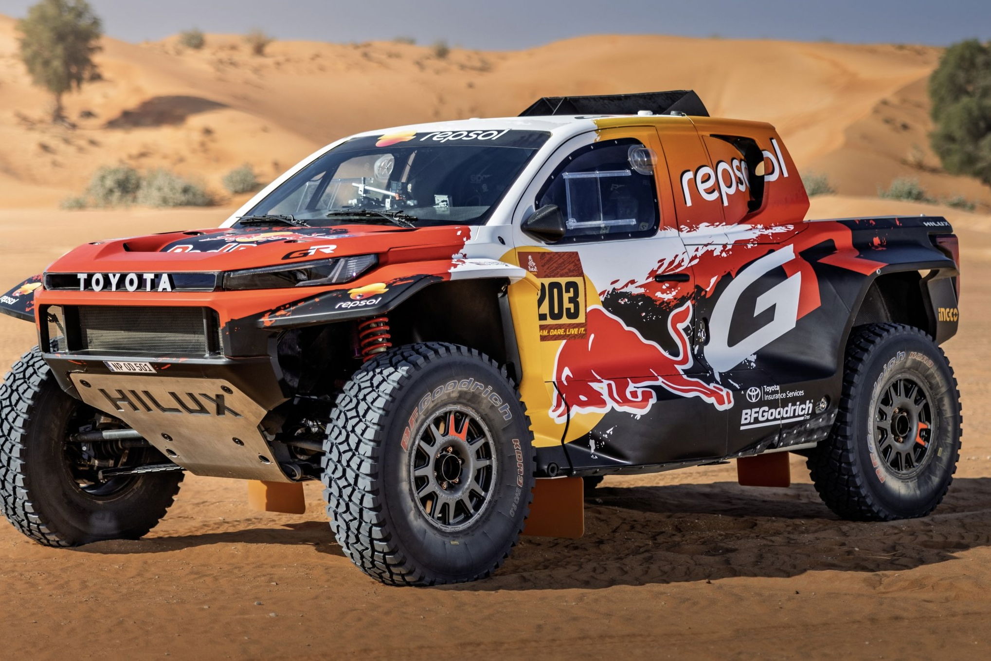 Toyota GR DKR Hilux - front