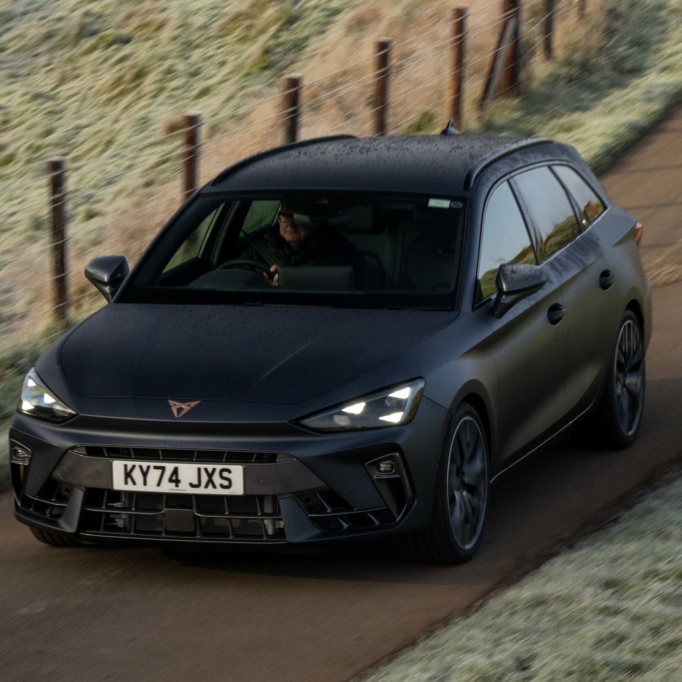 Cupra Leon Estate - front, driving