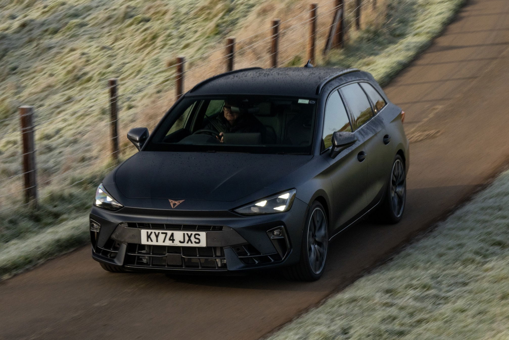 Cupra Leon Estate - front, driving