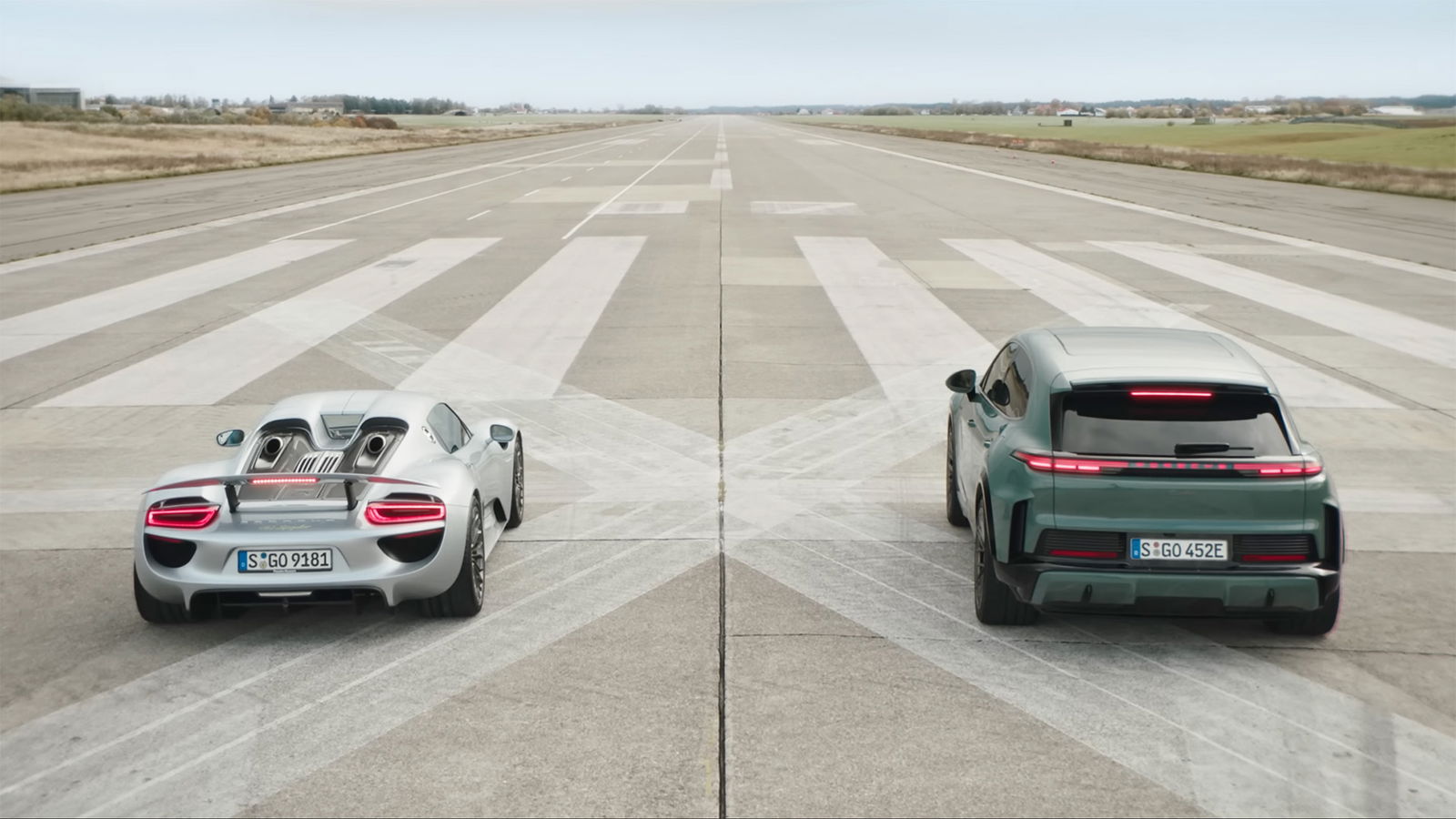 Watch The New Electric Porsche Cayenne Race A 918 Spyder