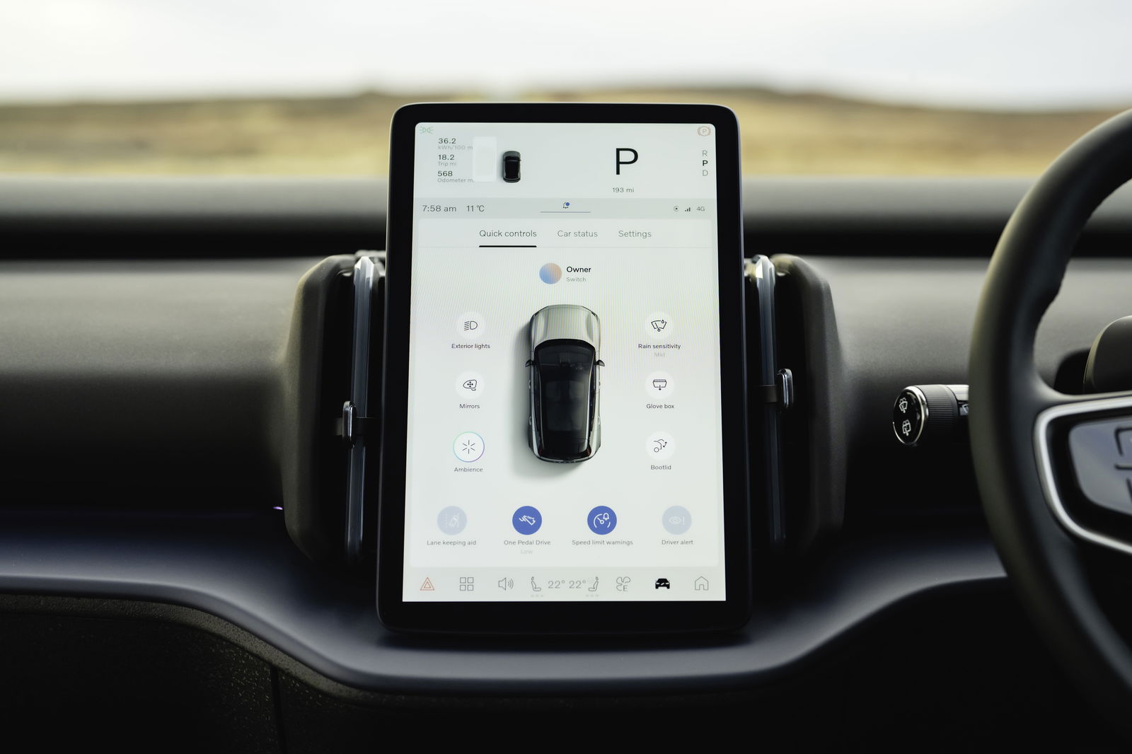 Volvo EX30 Cross Country - interior detail