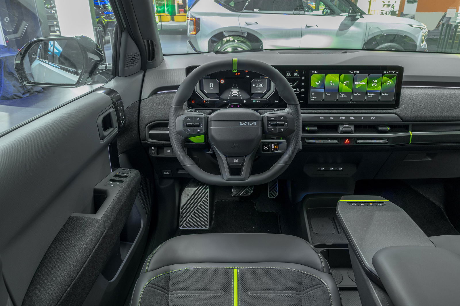 The interior of the EV3 GT