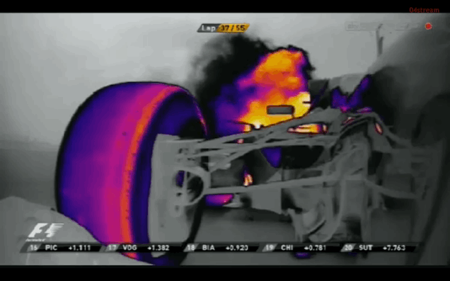 10 Stunning Clips Of F1 Cars Kicking Up Sparks