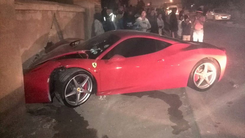 Crashing A Ferrari 458 Into A Wall Isn't A Good Way To End An Argument With Your Other Half