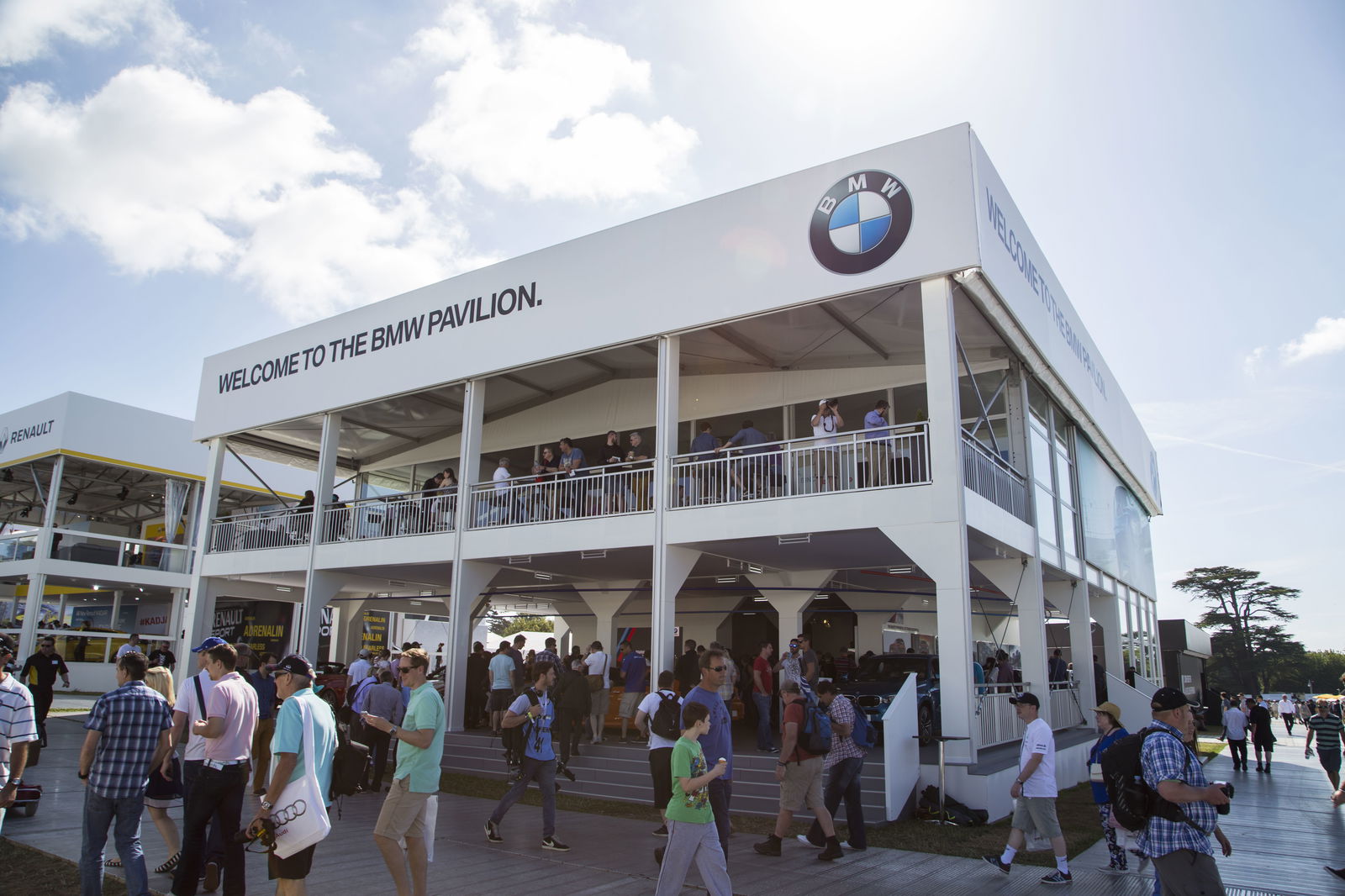 It wasn't the fanciest design, but BMW's stand wins points for its imposing size