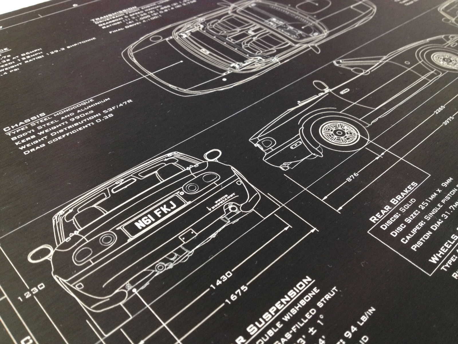 A Laser-Etched Plaque Of Your Car Is The Best Present Any Petrolhead Could Receive