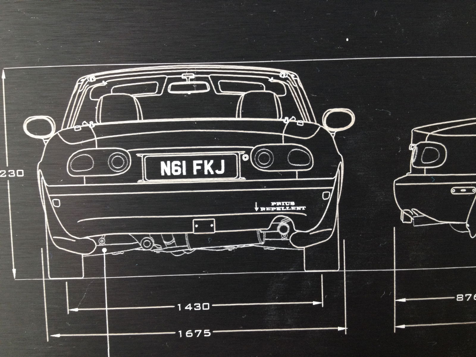 A Laser-Etched Plaque Of Your Car Is The Best Present Any Petrolhead Could Receive