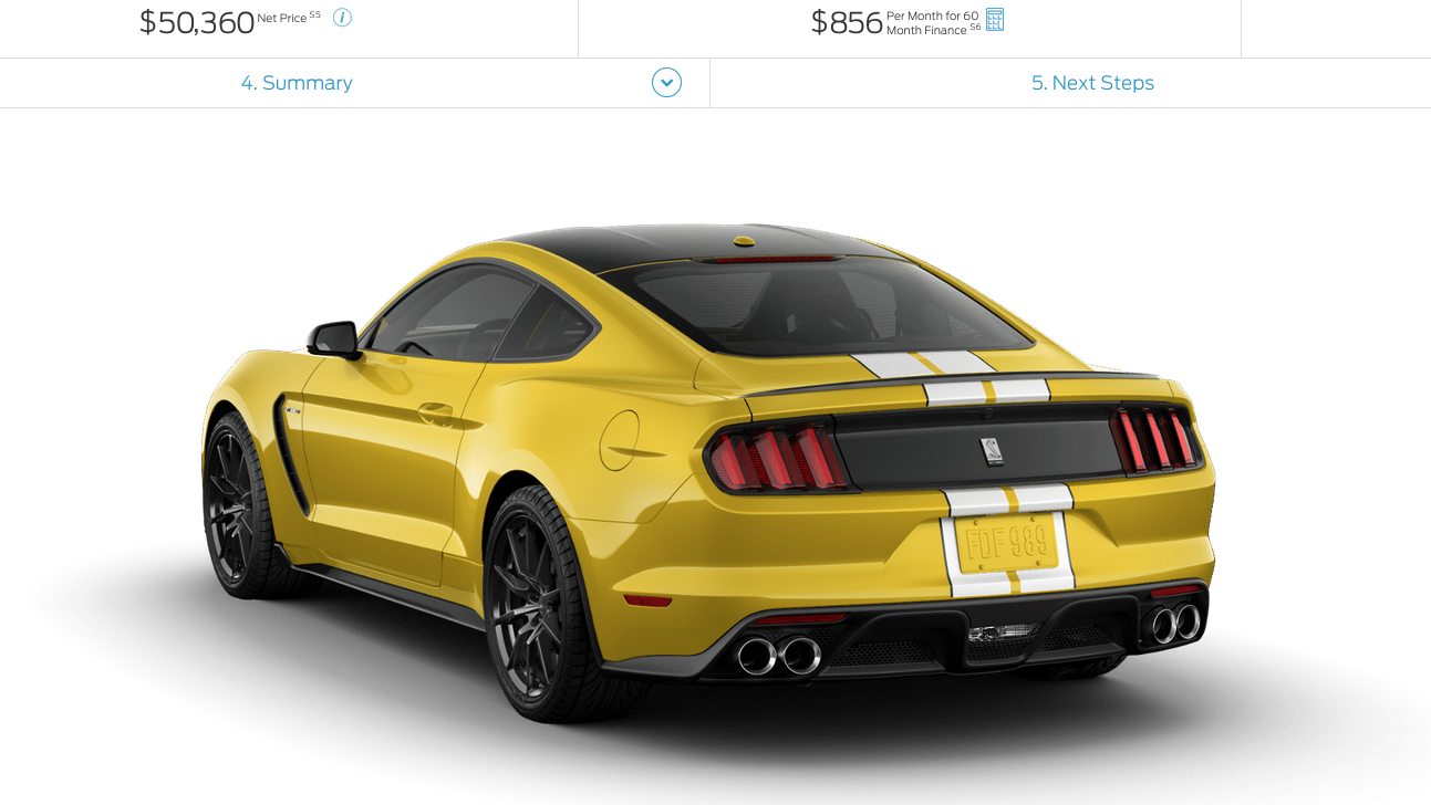 The New Ford Mustang GT350 And GT350R Configurators Are Brilliant Timewasters
