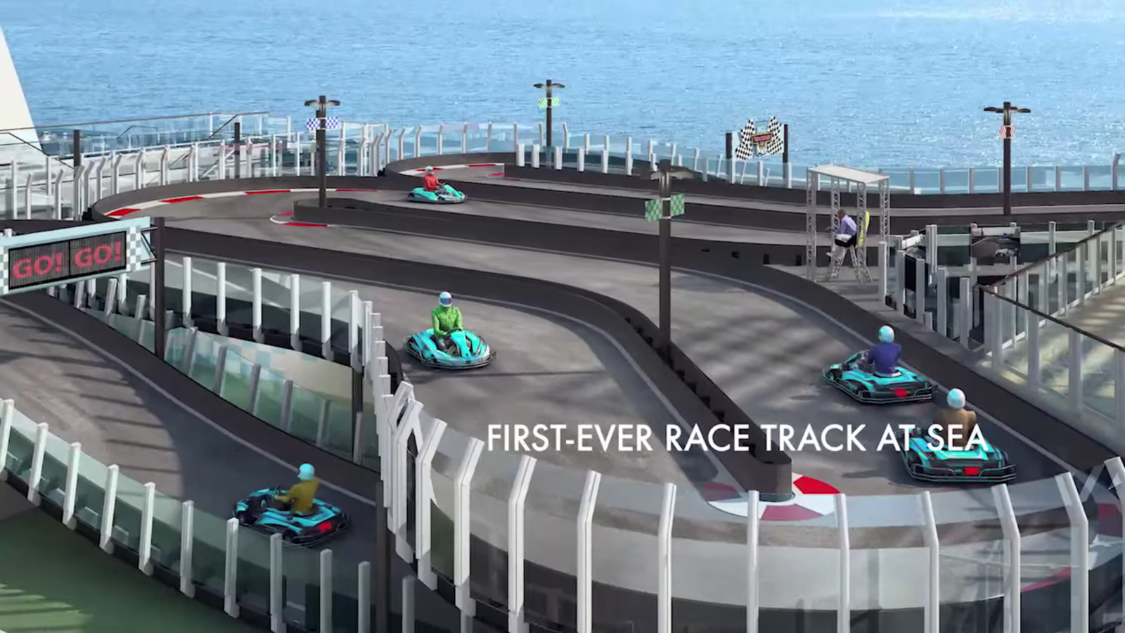 This Massive Cruise Ship Will Have The First Ever Go Kart Track At Sea