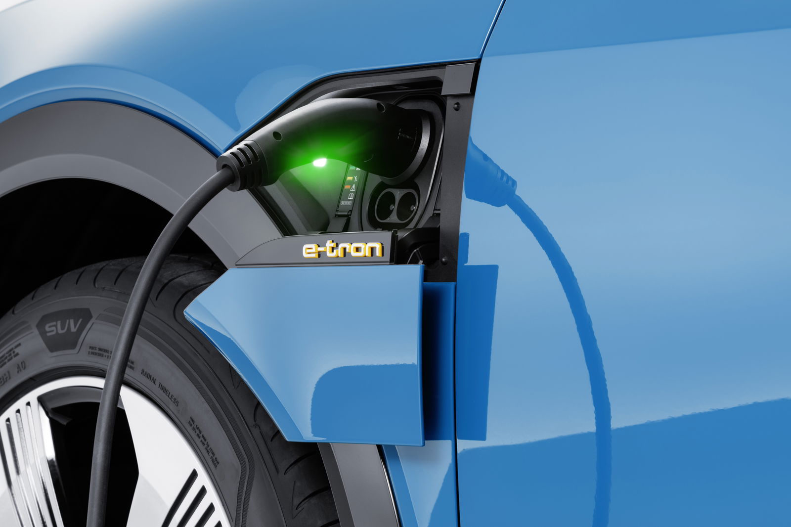 In a hurry? If you can find a 150kW charger, the Audi E-tron can be charged to 80 per cent in 30 minutes