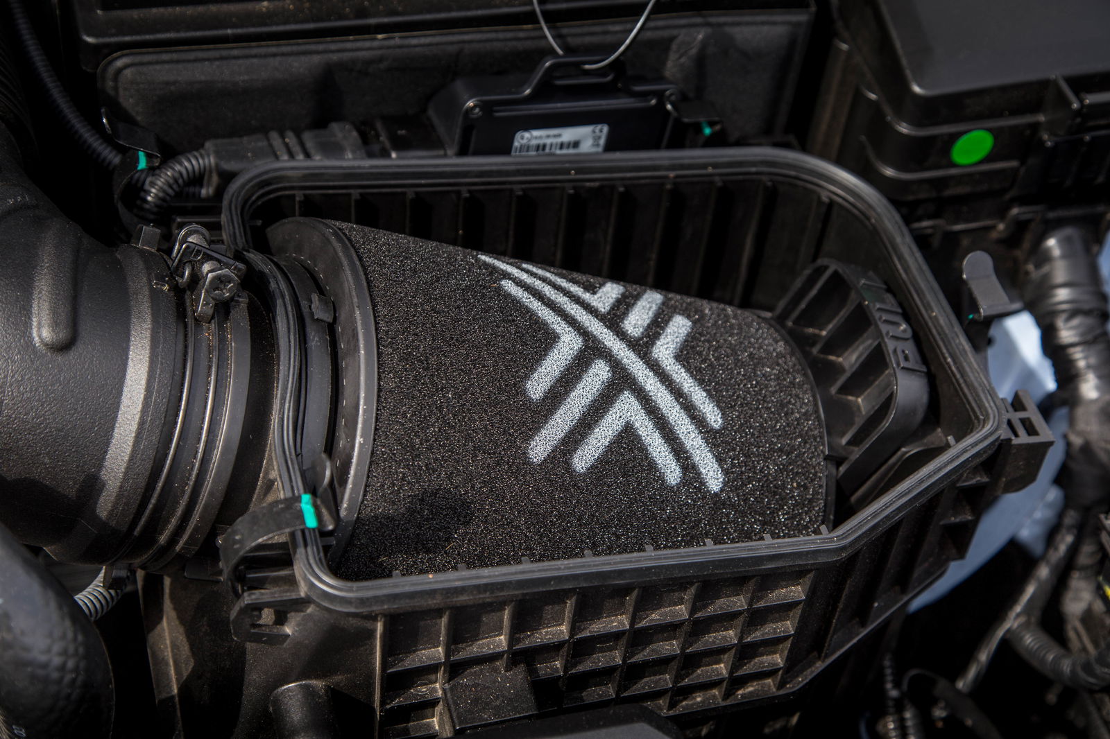 The foam Pipercross sits in the standard airbox, behind which you'll find the Remus Powerizer tucked away
