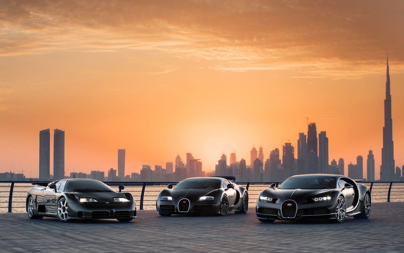 Three Generations Of Quad-Turbo Bugatti Come Together For Incredible Photocall