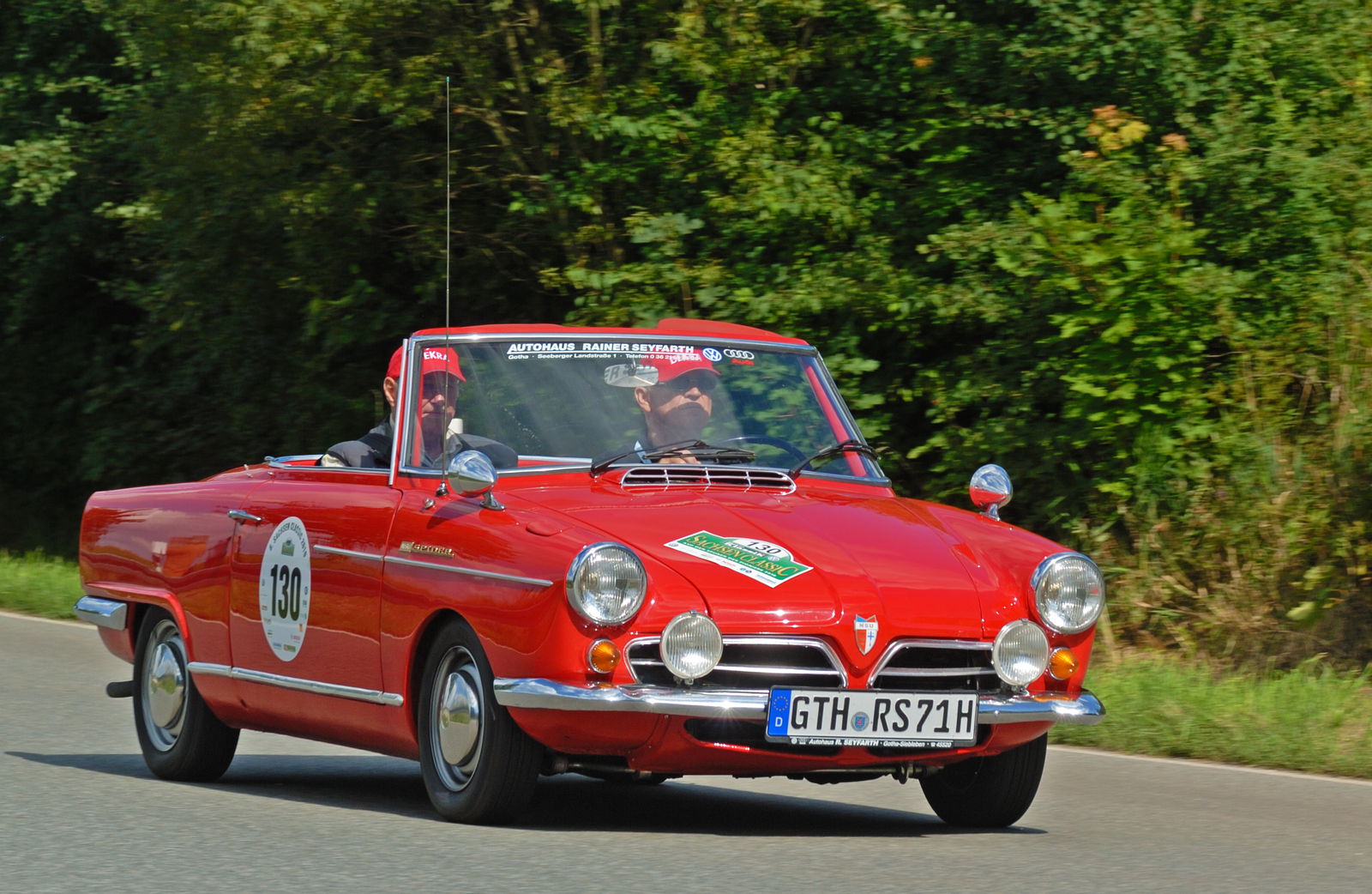 One of the few Wankel Spiders to be still around at a local rally in Germany