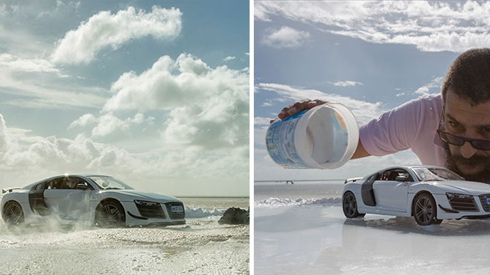 Shooting An R8 for Audi... But using a $40 Toy Car Instead.