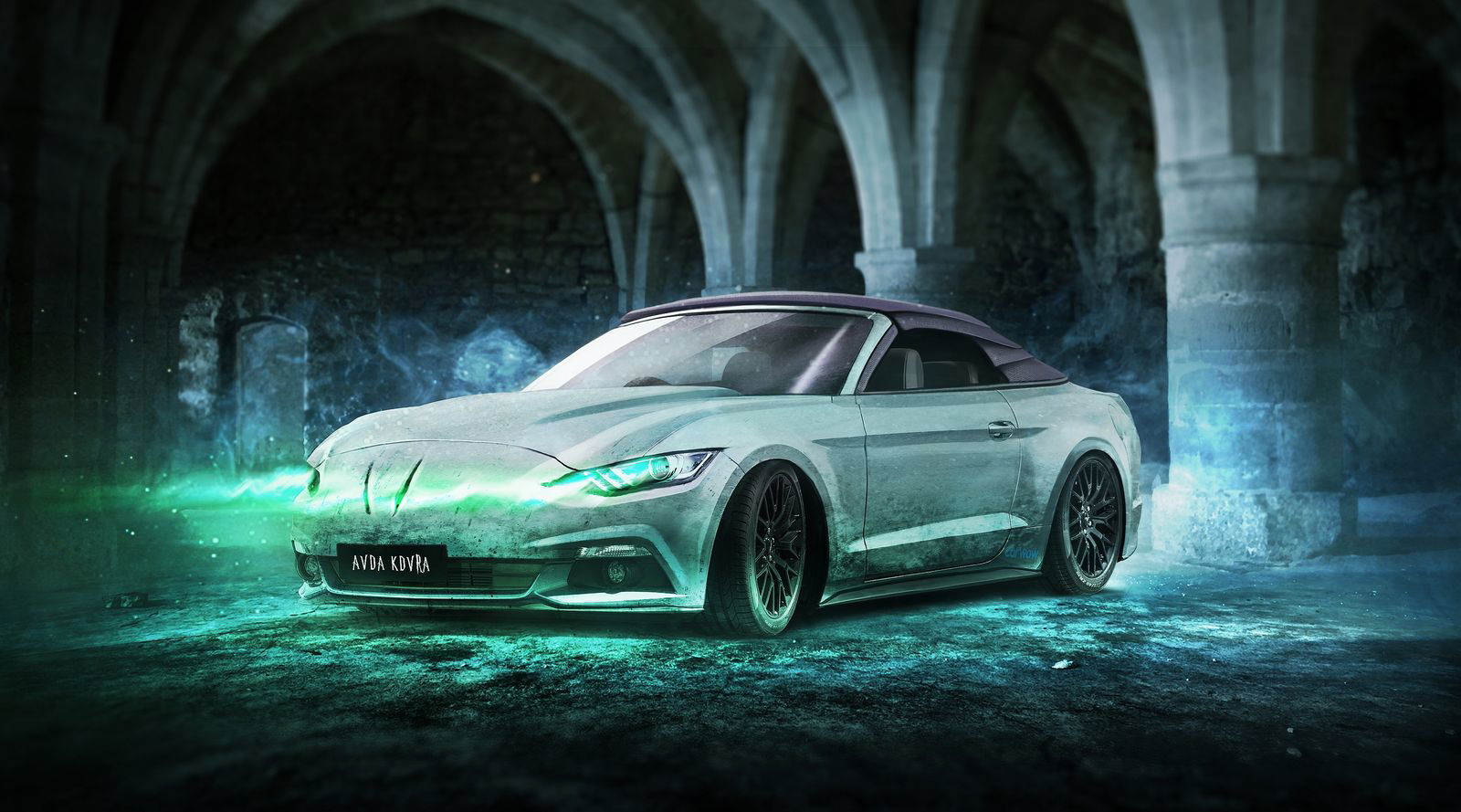 Lord Voldemort and Ford Mustang Convertible