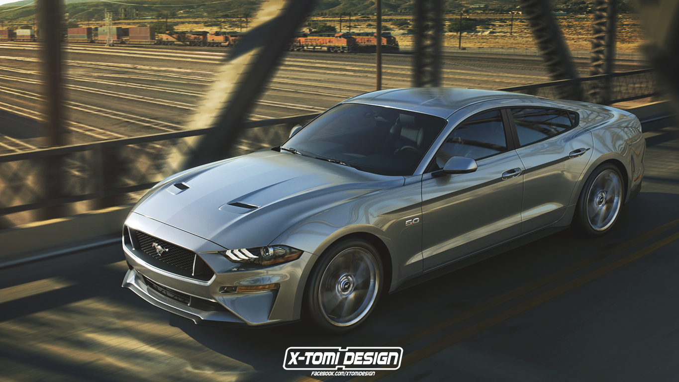 What The 2018 Ford Mustang Would Look Like With Four Doors, And As A GT350