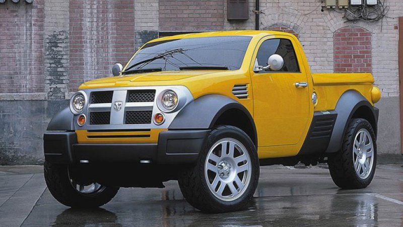 The M80 was first unveiled at the 2002 North American International Auto Show and was designed as a modern interpretation of the old Dodge trucks of the 1930s and 1940s.