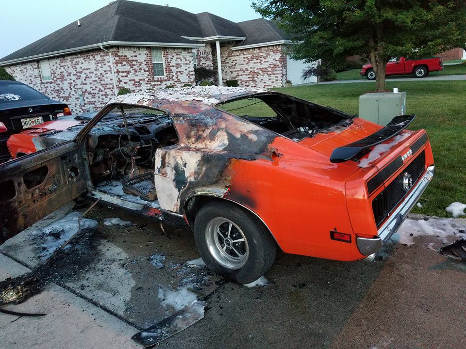 Lowlife Arsonist Destroys A Disabled Boy's Mach 1 Mustang