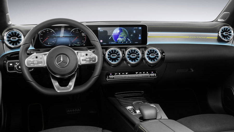 Check Out The 64-Colour Ambient-Lit Interior Of The New Mercedes A-Class