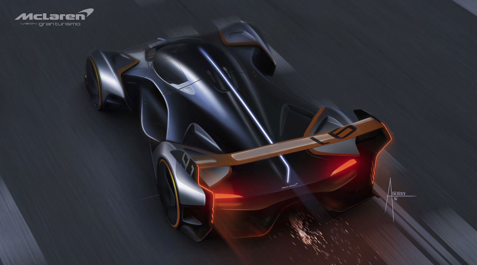 The McLaren BC-03 takes styling inspiration from the McLaren Vision Gran Turismo concept