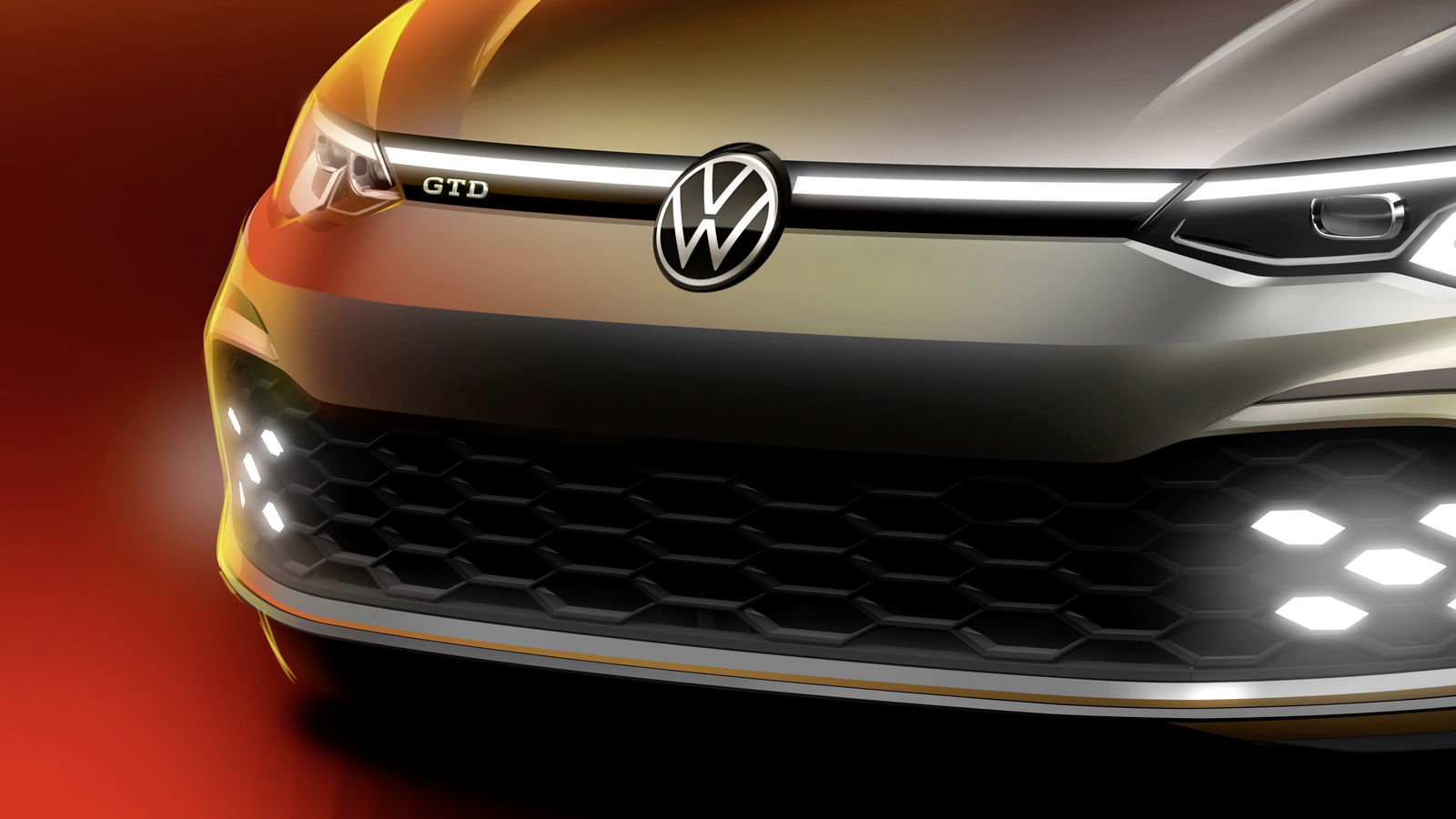 Look At The Front End Of The New VW Golf GTD And Its Snazzy Light Show