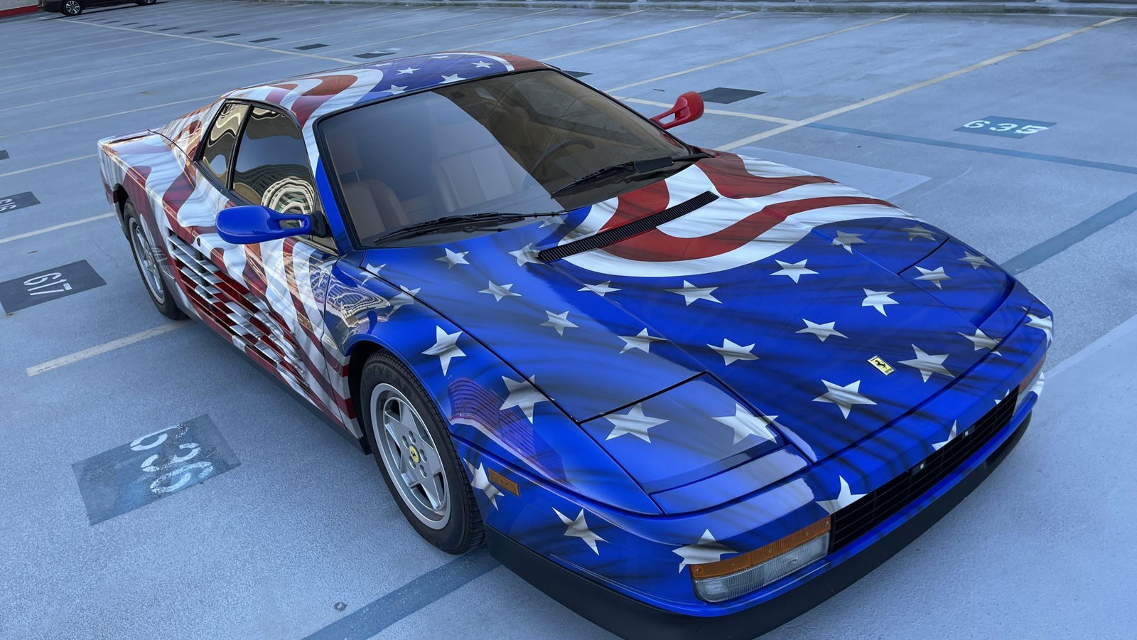Nope, This Ferrari Testarossa's US Flag Livery Isn't A Wrap
