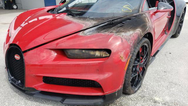 You Can Buy A Fire-Damaged Bugatti Chiron For A Fraction Of Its Original Price